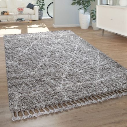 Shaggy szőnyeg bolyhos design szőnyeg rojtos - szürke 60x100 cm