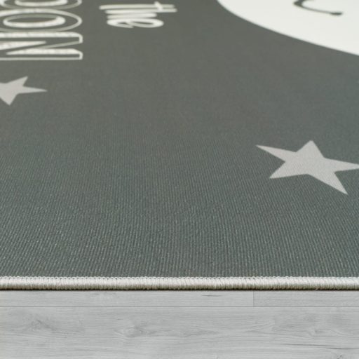 Adele Gyerekszoba szőnyeg fiúknak - szürke színű, hold motívummal, 80x150 cm