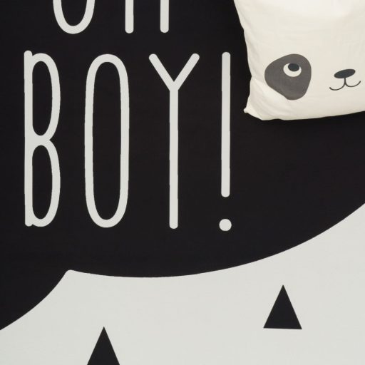 kisfiu gyerekszonyeg fekete felirattal 120x160 cm