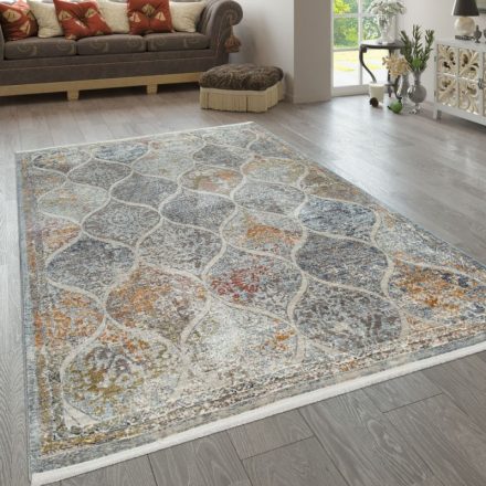 Színes szőnyeg rövid szálú vintage hatású design szőnyeg marokkói mintával 80x150 cm
