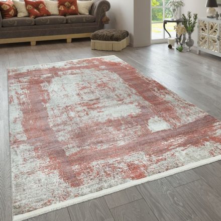 Festett hatású vintage stílusú designer szőnyeg - piros 80x150 cm