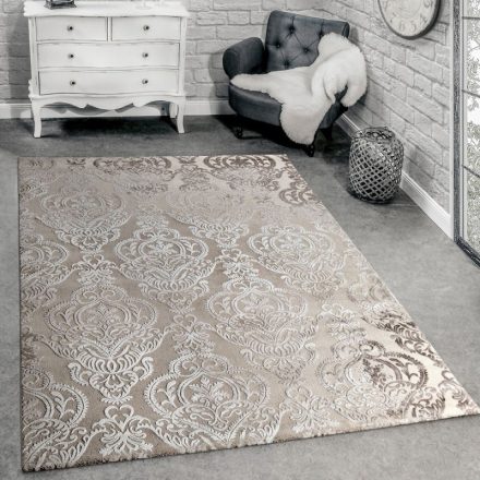 Klasszikus keleti stílusú designer szőnyeg krém 80x150 cm