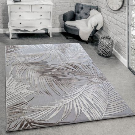 3D designer szőnyeg pálmafa mintával szürke 80x150 cm