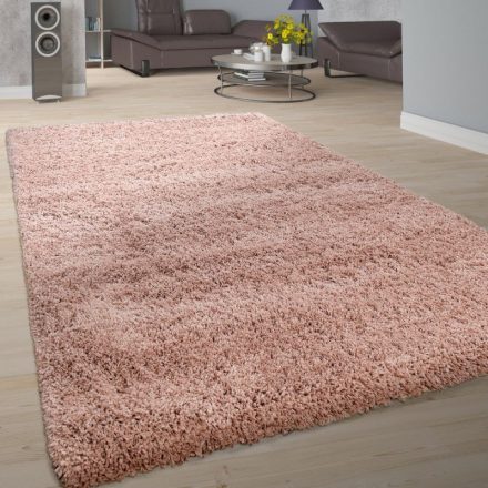 Shaggy szőnyeg egyszínű hosszú szálú szőnyeg - rózsaszín 160x230 cm