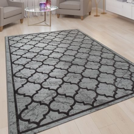 Designer szőnyeg marokkói mintával szürke márványos 160x220 cm