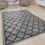 Designer szőnyeg marokkói mintával szürke márványos 80x300 cm