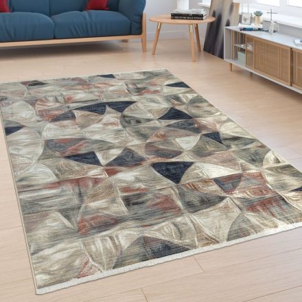 Absztrakt mintás bézs designer szőnyeg 240x320 cm