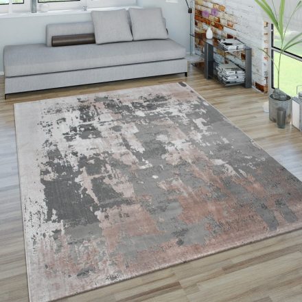 Szürke szőnyeg rövid szálú design szőnyeg 3D hatású 200x280 cm