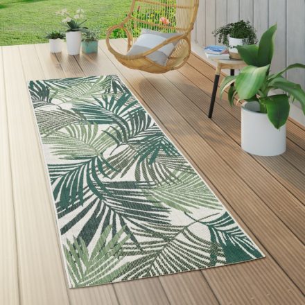 Kültéri szőnyeg teraszra pálmafa design - zöld szőnyeg 80x150 cm