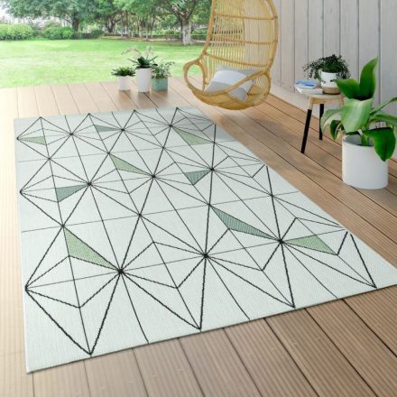 Kültéri és beltéri szőnyeg gyémánt mintás - zöld 80x150 cm