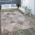 Vízálló kültéri szőnyeg lapos szövésű teraszra gyémánt design lila 80x150 cm