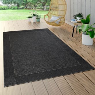 vizallo fekete nagymeretu kulteri szonyeg erkelyre 200x290 cm