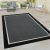 Kültéri szőnyeg lapos szövésű vízálló bordűrös modern szőnyeg - fekete 160x230 cm