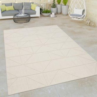 krem kulteri szonyeg teraszra absztrakt mintaval 80x150 cm