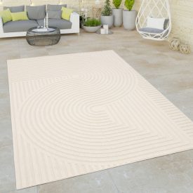   Kültéri szőnyeg teraszra hullám konyhai szőnyeg krém szőnyeg 160x230 cm
