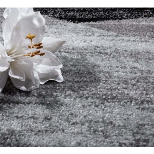 Olivia modern szonyeg nappaliba ivelt hullamok - szurke 160x220 cm