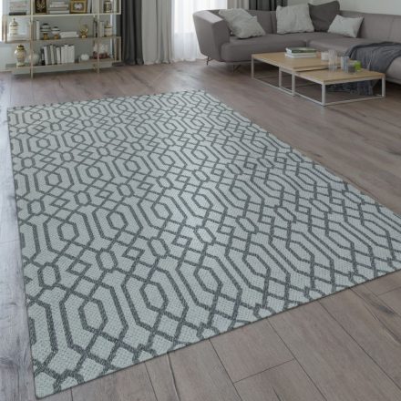 Szürke modern szőnyeg absztrakt design lapos szövésű szőnyeg 60x100 cm
