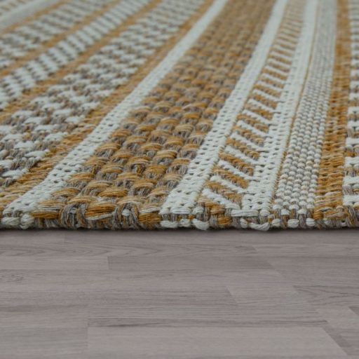 Modern szonyeg nappaliba - csikos, rovid szalu, szines, 80x150 cm