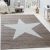Star modern design szőnyeg csillag minta barna 230x320 cm