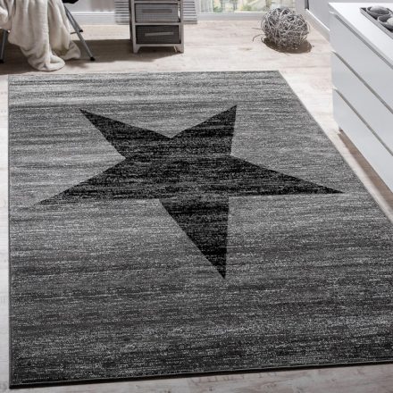 Star modern design szőnyeg csillag minta - szürke 60x100 cm