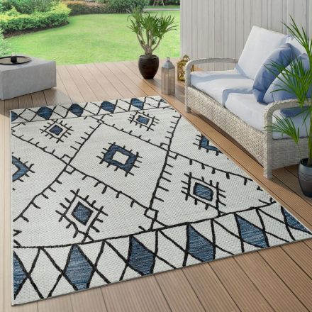Kültéri és beltéri szőnyeg ethno design - kék 60x100 cm