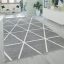 Modern nappali szonyeg rovid szalu gyemant mintaval - szurke 70x140 cm