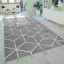 Szurke modern rovid szalu nappali szonyeg 140x200 cm