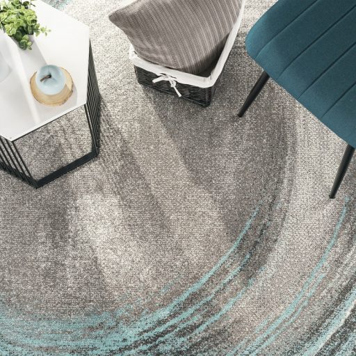 Absztrakt mintas nagymeretu modern szonyeg turkiz 200x290 cm