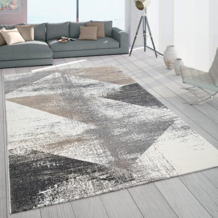 Bali modern design szőnyeg geometriai mintával antracit-bézs 120x170 cm