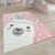 3D hatású játszószőnyeg alpaka mintával - rózsaszín gyerek szőnyeg 120x170 cm