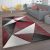 Modern nagyméretű szőnyeg 3D geometria  - piros szőnyeg 240x330 cm