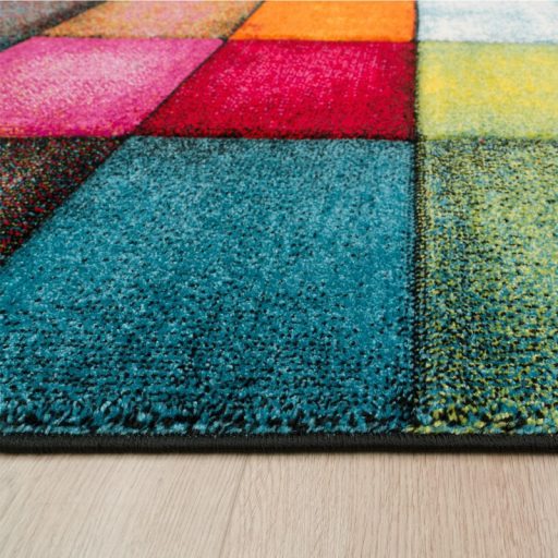 Modern nappali szonyeg 3D szines szonyeg geometrikus rovid szalu 80x150 cm