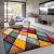 3D színes design modern szőnyeg nappaliba absztrakt rövid szálú multikolor 80x300 cm