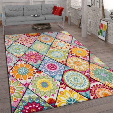 Mandala retro design szőnyeg - színes szőnyeg 160x220 cm