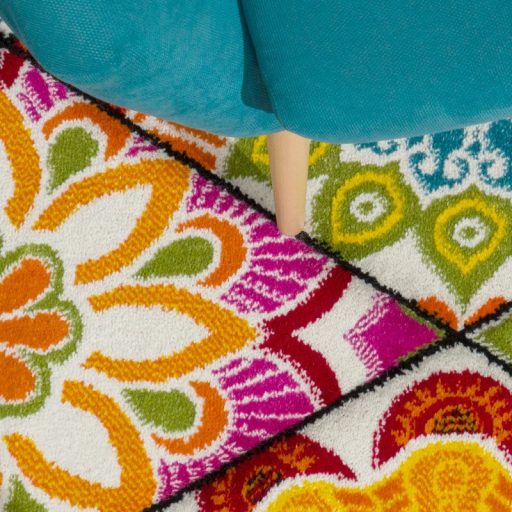 Szonyeg nappaliba - szines szonyeg, retro, mandala mintaval, 160x220 cm