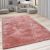 Szinbád shaggy szőnyeg geometria mintával pink 120x160 cm