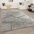 Szinbád shaggy szőnyeg geometria mintával szürke 240x330 cm