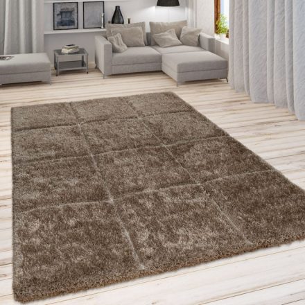 3D modern design szőnyeg hosszú szálú szőnyeg bézs 160x220 cm