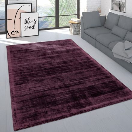 Kézi szövésű egyszínű modern szőnyeg nappaliba lila 120x170 cm