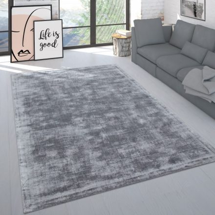 Kézi szövésű egyszínű modern szőnyeg nappaliba - szürke 240x340 cm