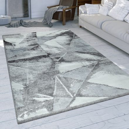 Modern szőnyeg geometrikus mintával szürke 80x150 cm