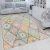 Retro design szőnyeg színes 3D mandala mintával multikolor pasztel 200x290 cm