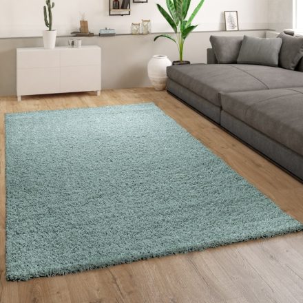 Shaggy szőnyeg puha hosszú szálú design szőnyeg türkiz 300x400 cm