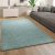 Shaggy szőnyeg puha hosszú szálú design szőnyeg - türkiz 60x100 cm