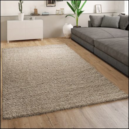 Shaggy szőnyeg puha hosszú szálú design szőnyeg bézs 200x280 cm