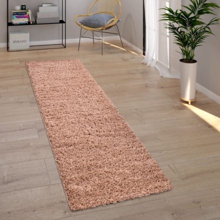 Shaggy szőnyeg puha hosszú szálú design szőnyeg - rózsaszín 70x250 cm
