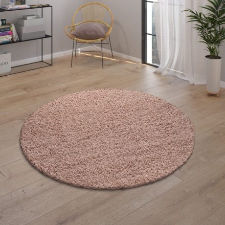 Shaggy szőnyeg puha hosszú szálú design szőnyeg - rózsaszín 120 cm kör