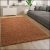 Shaggy szőnyeg puha hosszú szálú design szőnyeg rozsdabarna 300x400 cm