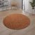 Shaggy szőnyeg puha hosszú szálú design szőnyeg rozsdabarna 160 cm kör