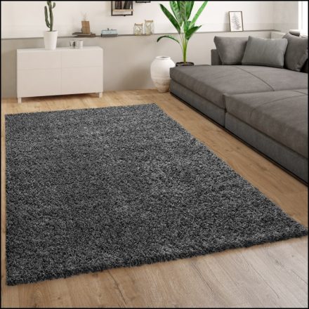 Shaggy szőnyeg puha hosszú szálú design szőnyeg antracit 70x140 cm